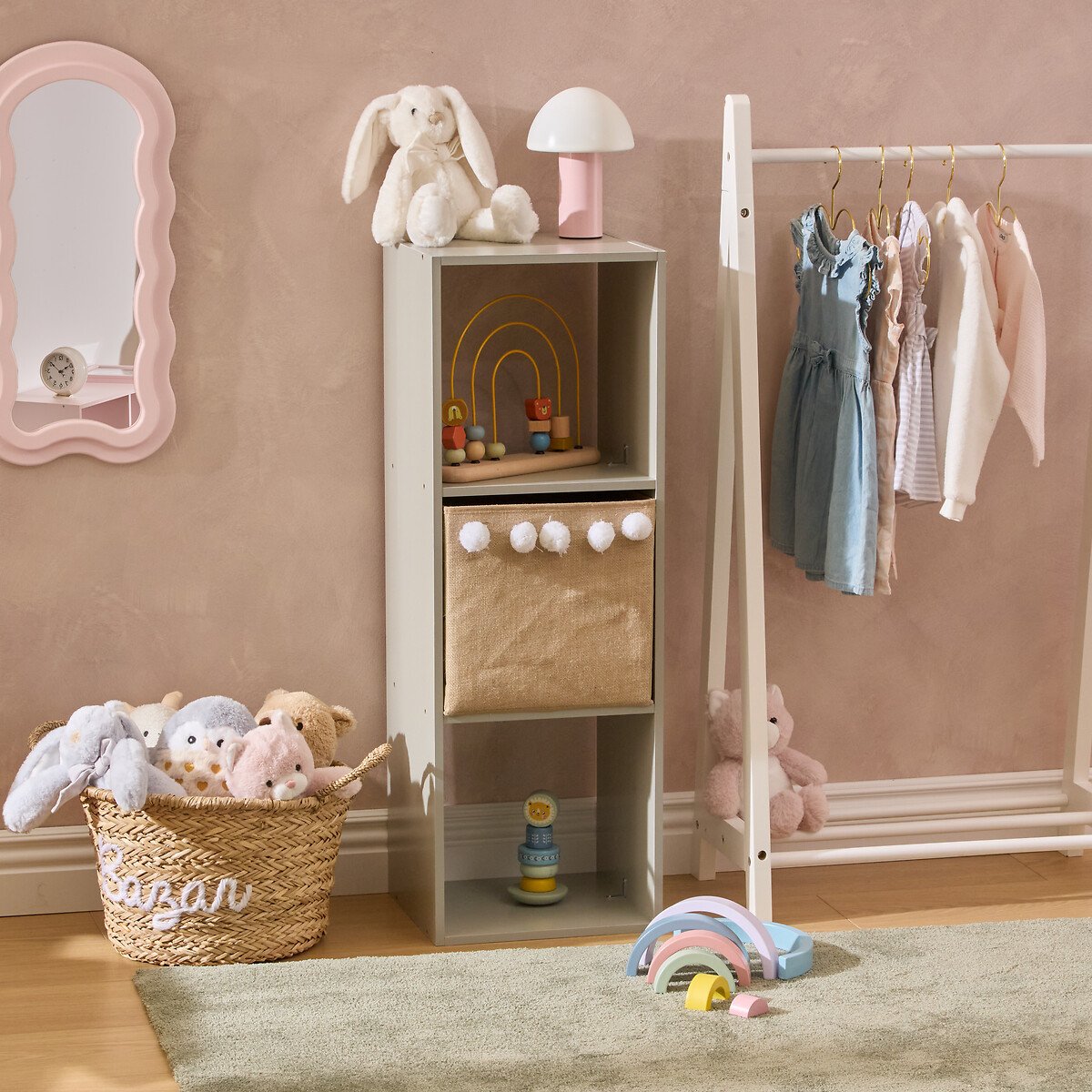 Estante MIX N MODUL verde com 3 nichos