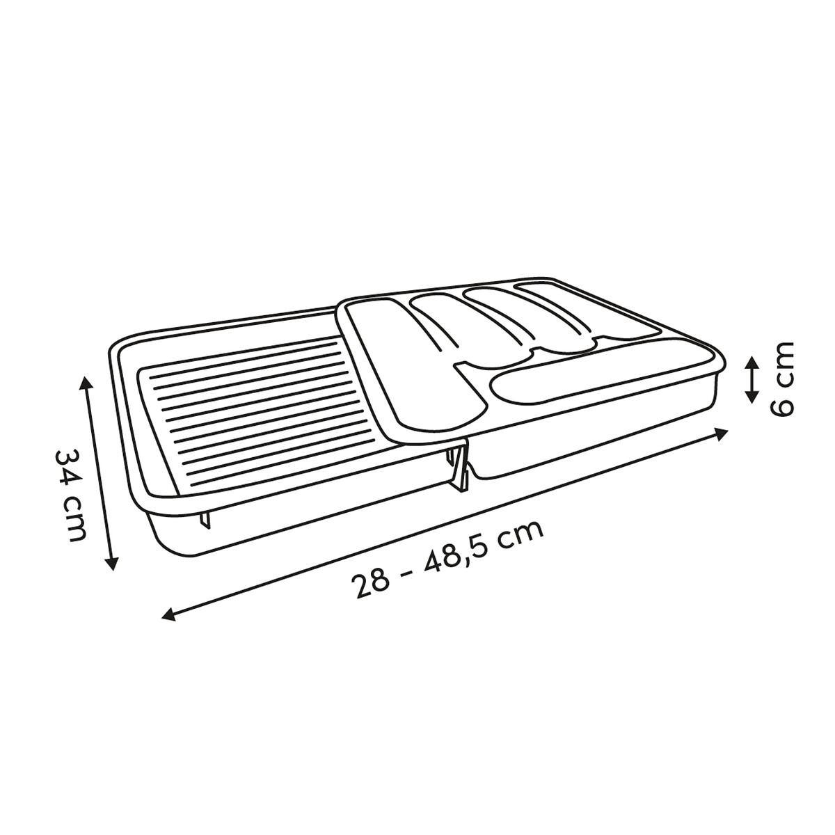 Tabuleiro para talheres POLY bege