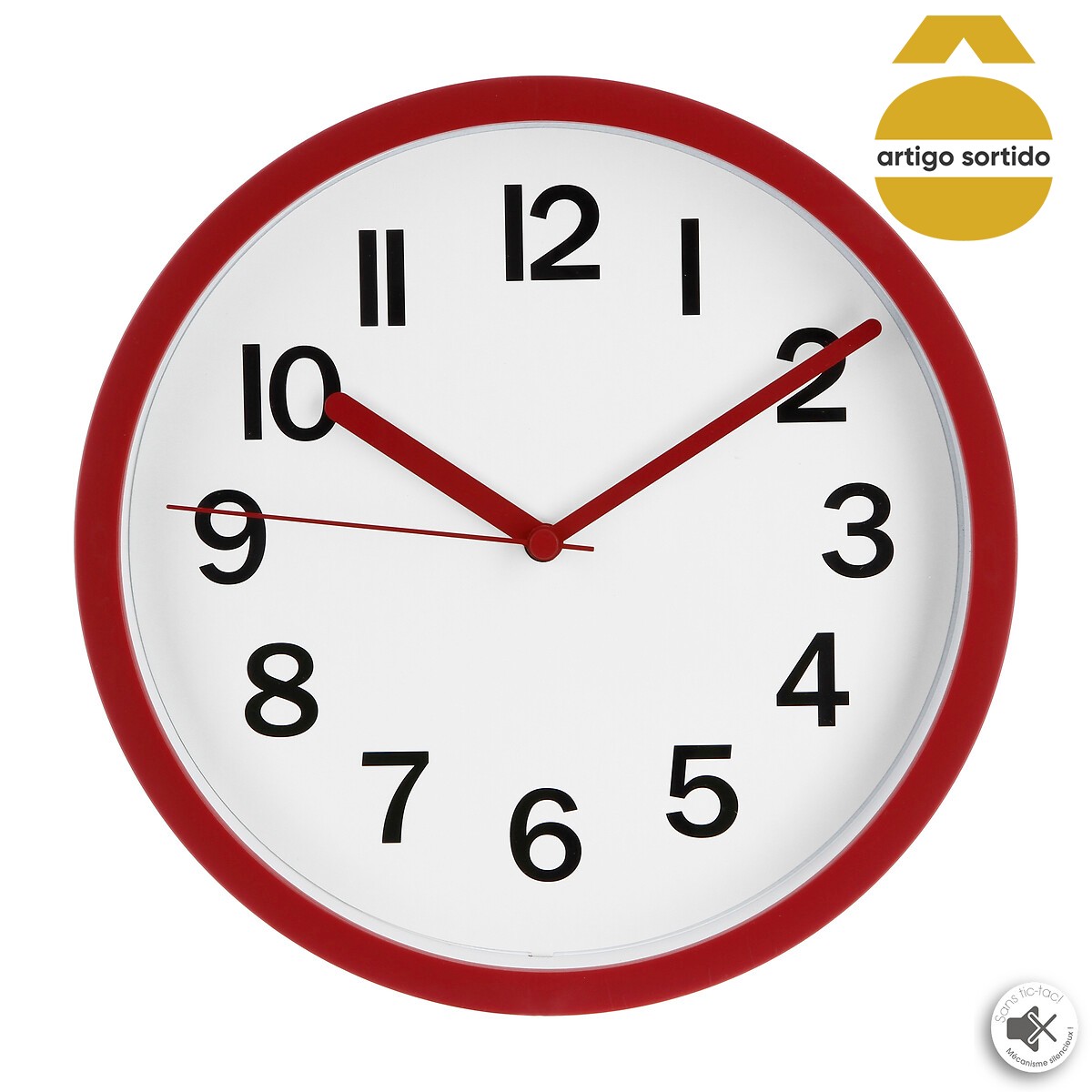 Rel&oacute;gio decorativo de parede 22cm