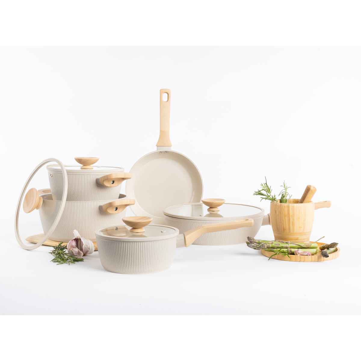 Trem de cozinha 5 pe&ccedil;as AMY bege