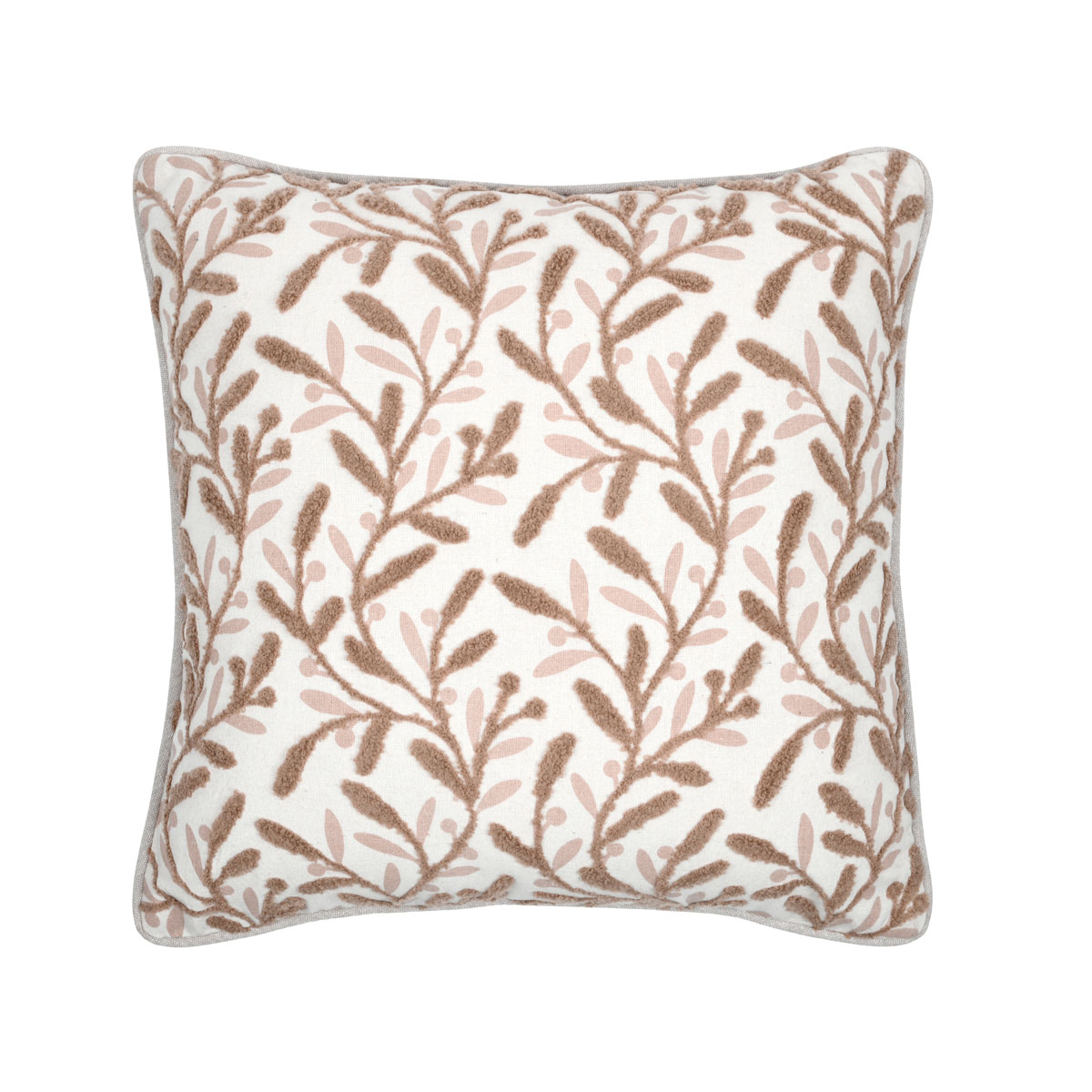 Almofada OMBRAGE natural em algod&atilde;o 40x40cm