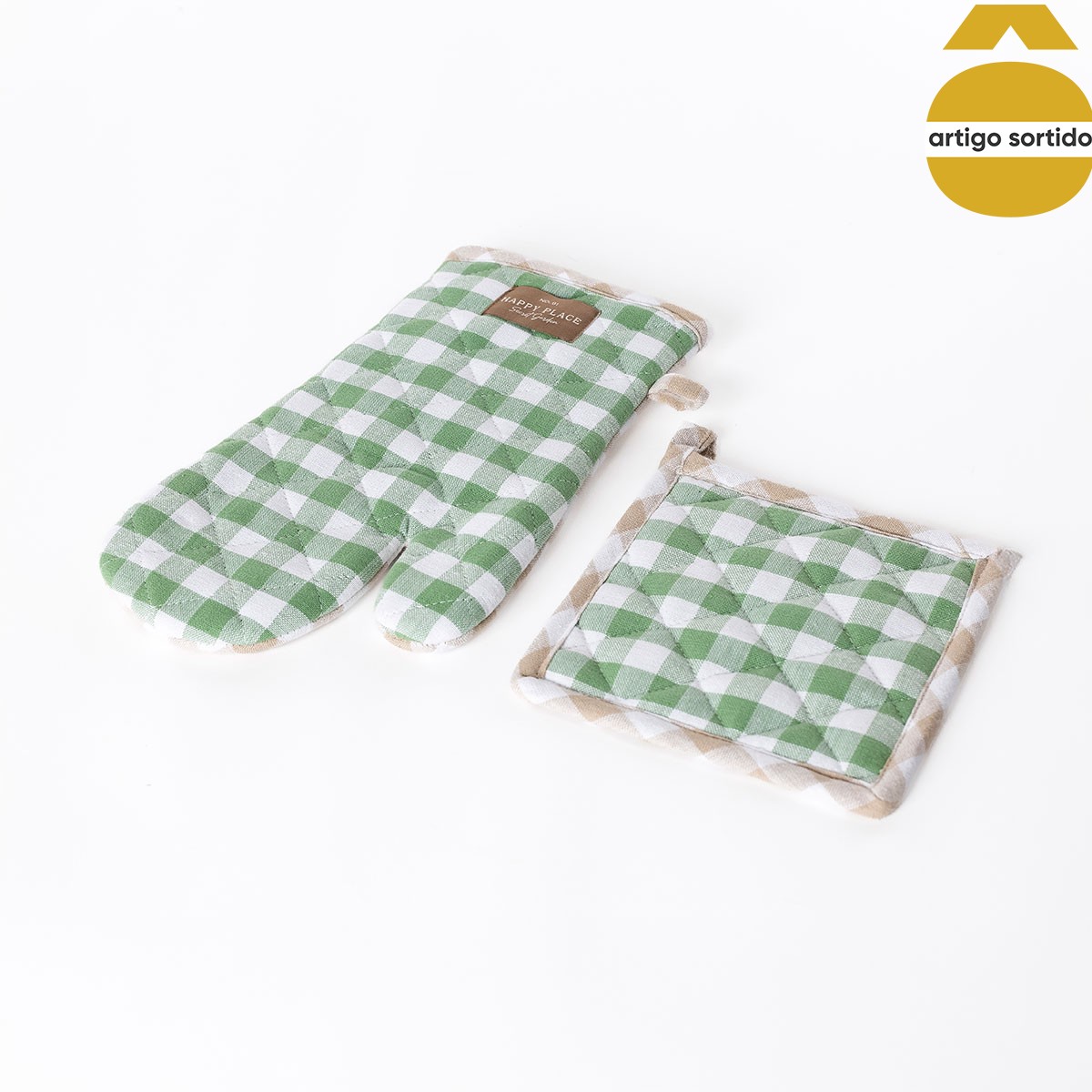 Conjunto De Luva E Pega De Cozinha SECRET GARDEN