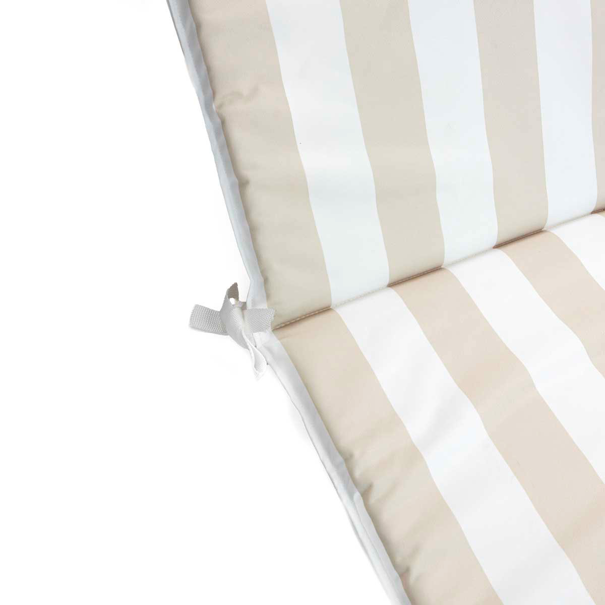 Coxim para espregui&ccedil;adeira riscas branco e bege