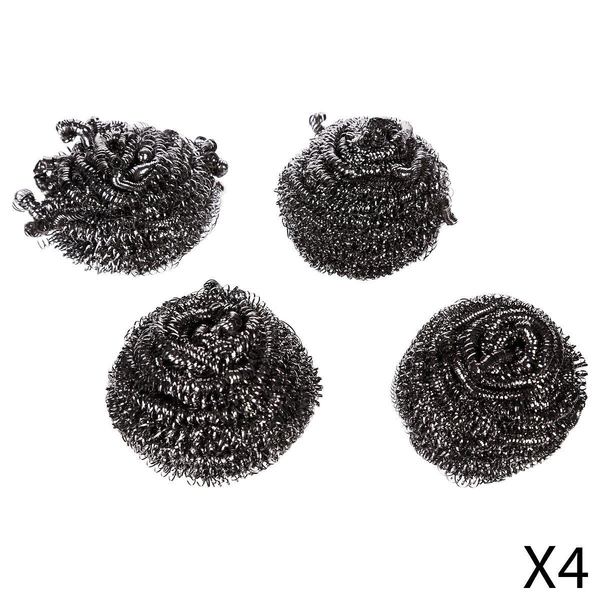 Conjunto 4 esfregões aço inox