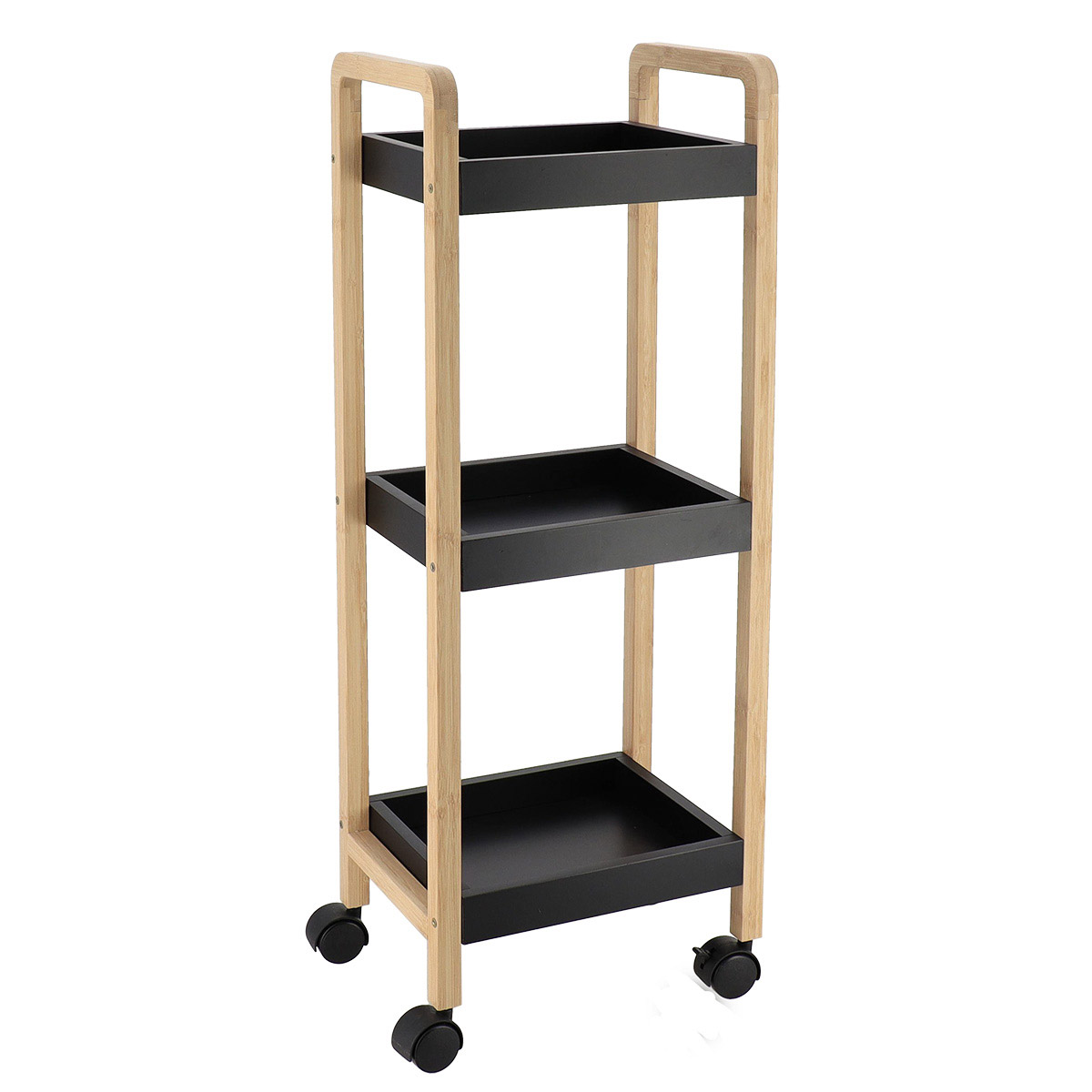 M&oacute;vel com 3 prateleiras preto 79cm