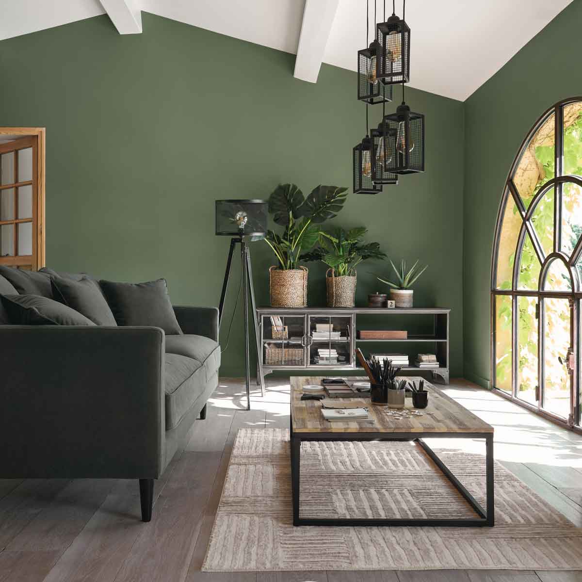 Sofá CANDICE verde escuro de veludo 194cm