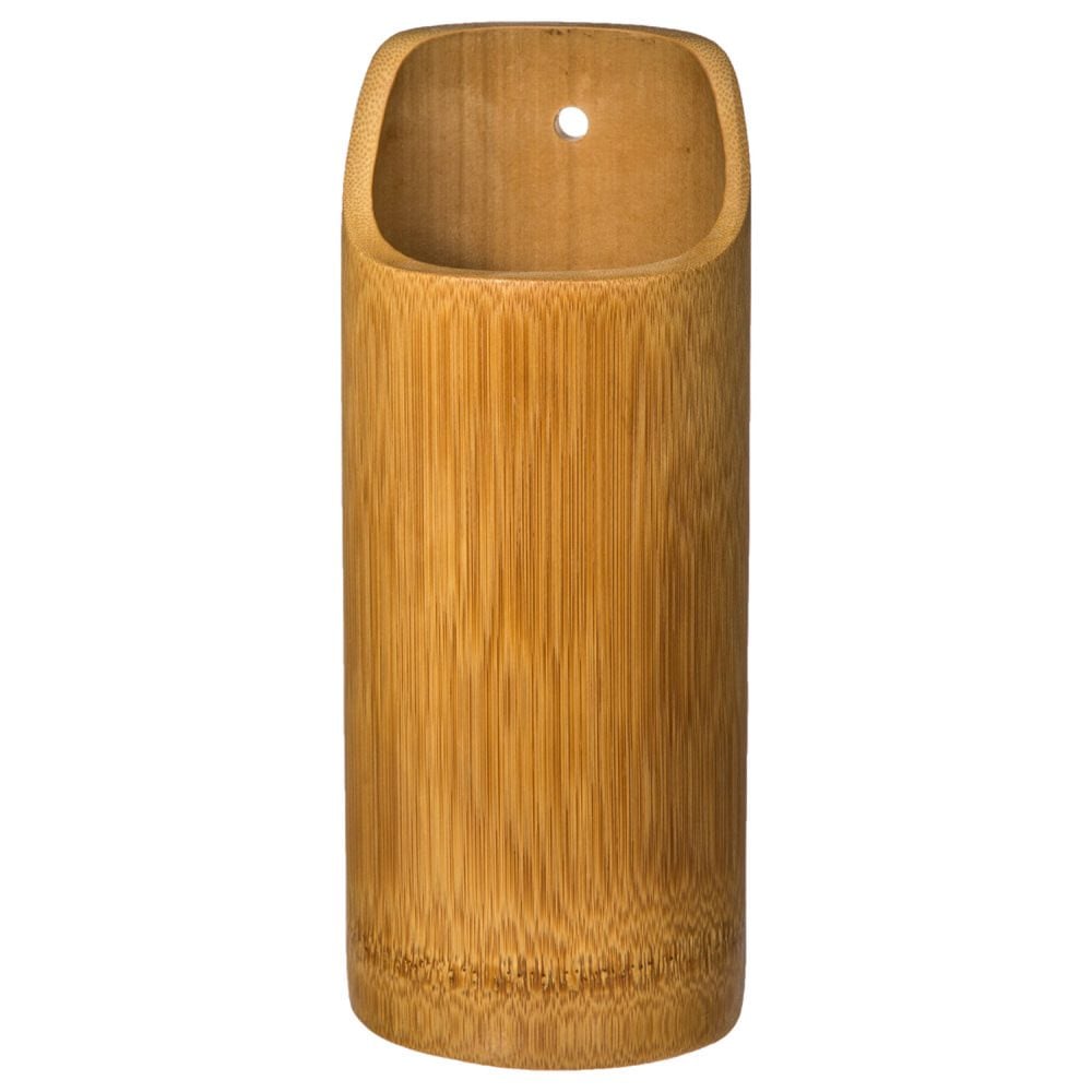 Conjunto de 4 utensílios em bambu com suporte