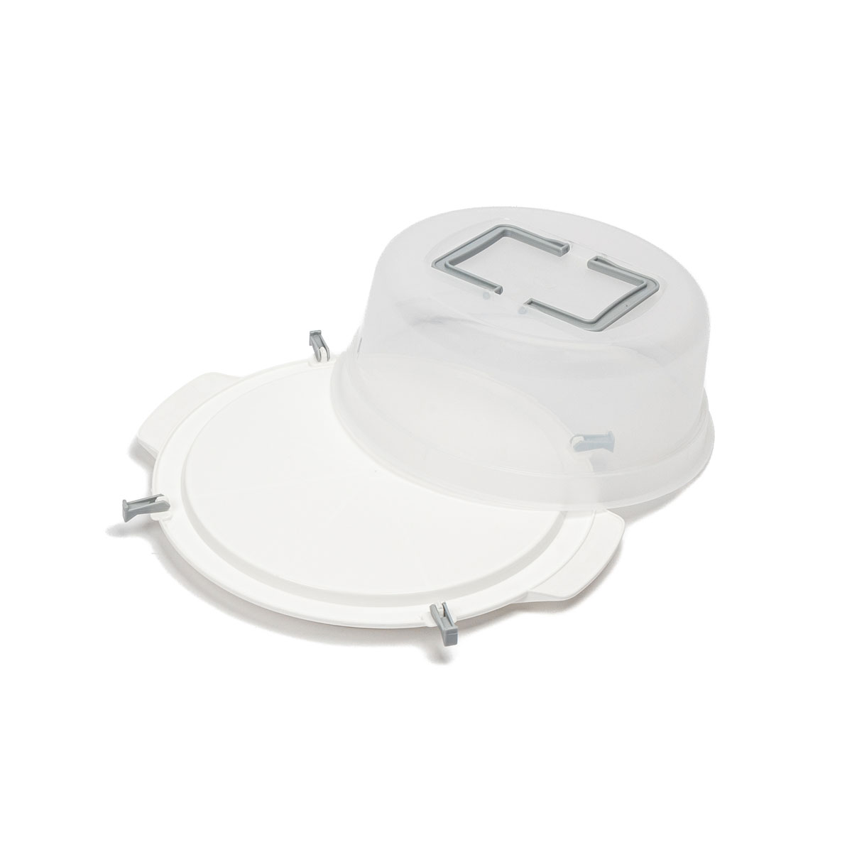 Boleira branca com tampa para transporte 36cm