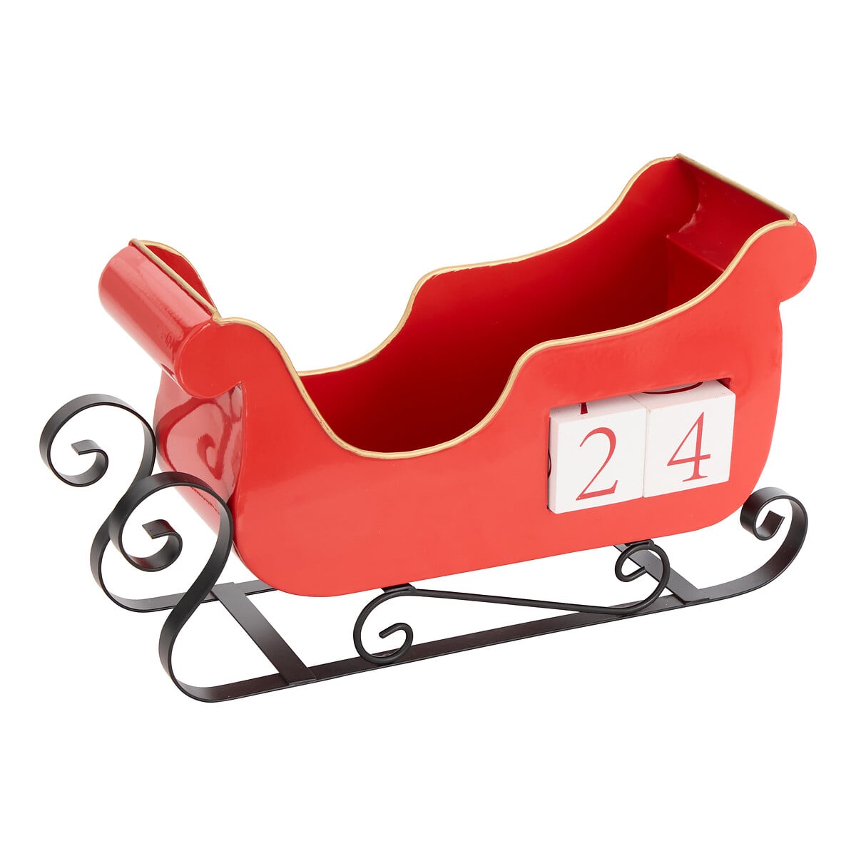 Tren&oacute; do pai natal com calend&aacute;rio do advento 29x12x21cm
