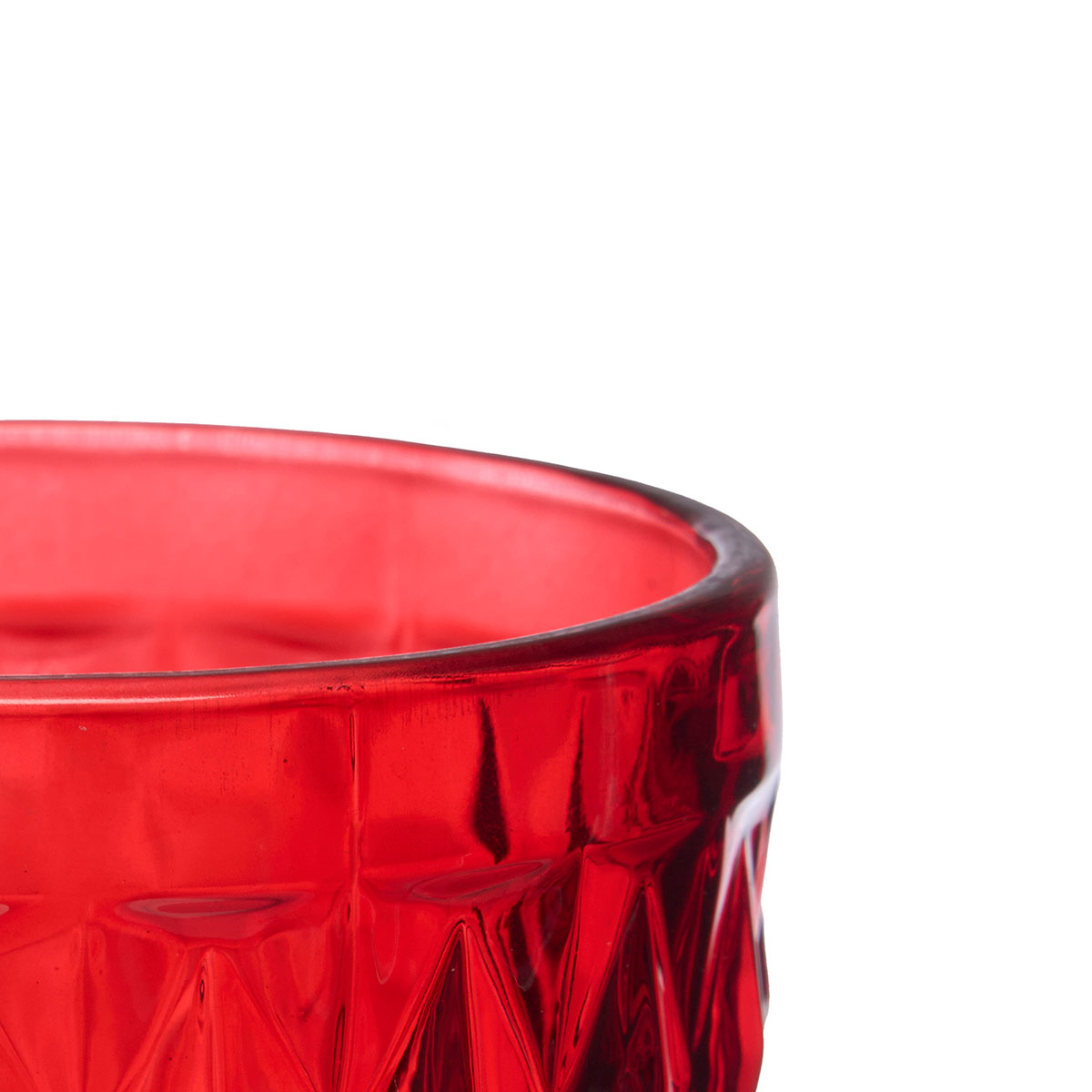 Copo de &aacute;gua DIAMANTE vermelho 37cl