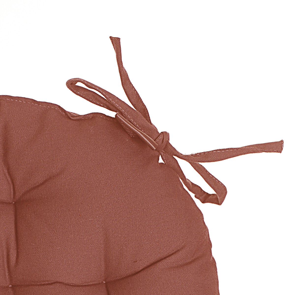 Coxim redondo terracota em algod&atilde;o 38cm
