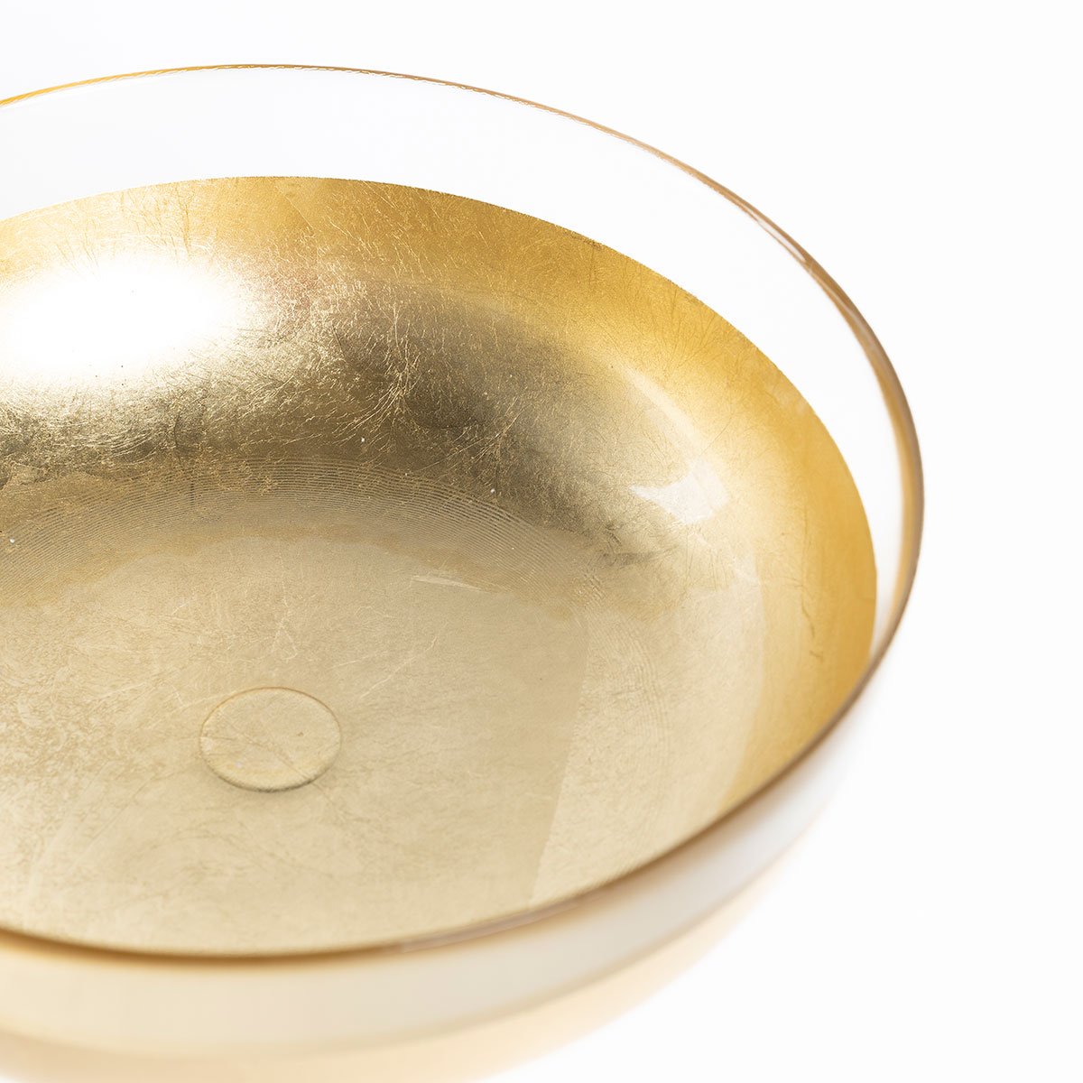 Centro de mesa com p&eacute; dourado 27cm