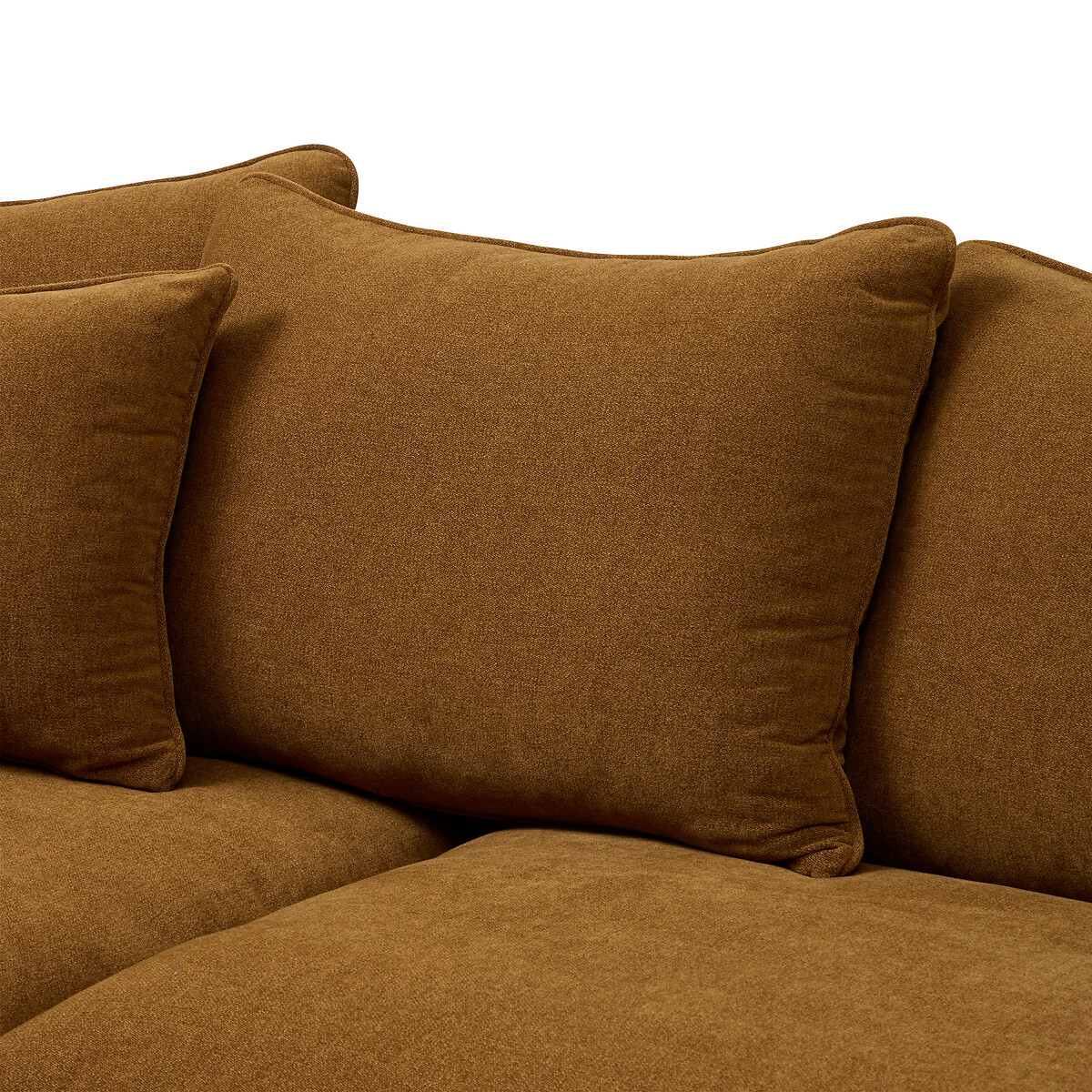 Sofá CANDICE ocre em poliéster 194x96x85cm