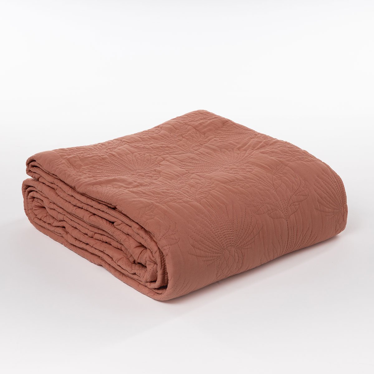 Colcha FLOWER salm&atilde;o 220x240cm