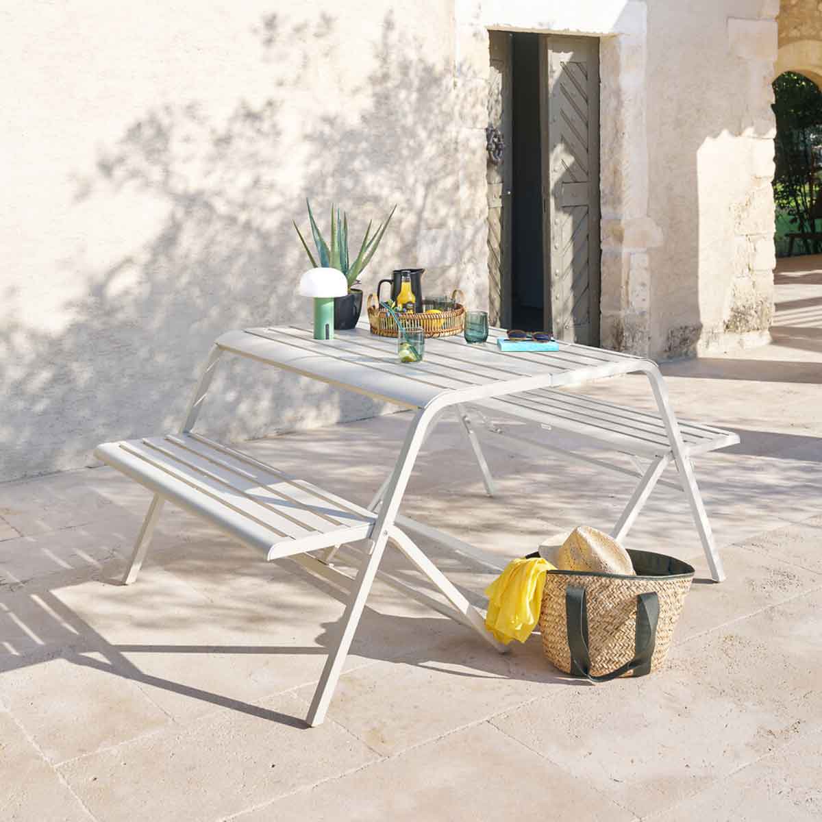 Conjunto de varanda DRILIA cru em metal