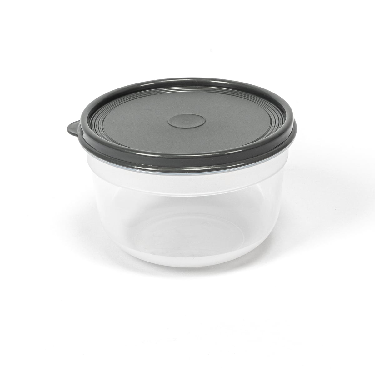 Caixa redonda com tampa cinza 1,4l
