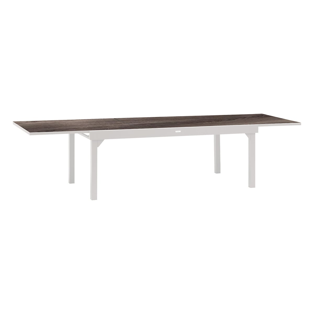 Conjunto de mesa PIAZZA extens&iacute;vel e 6 cadeiras OXY brancas