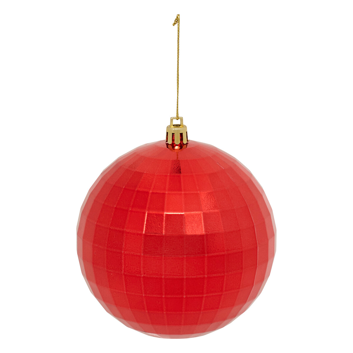 Bola de natal espelhos vermelho 10cm