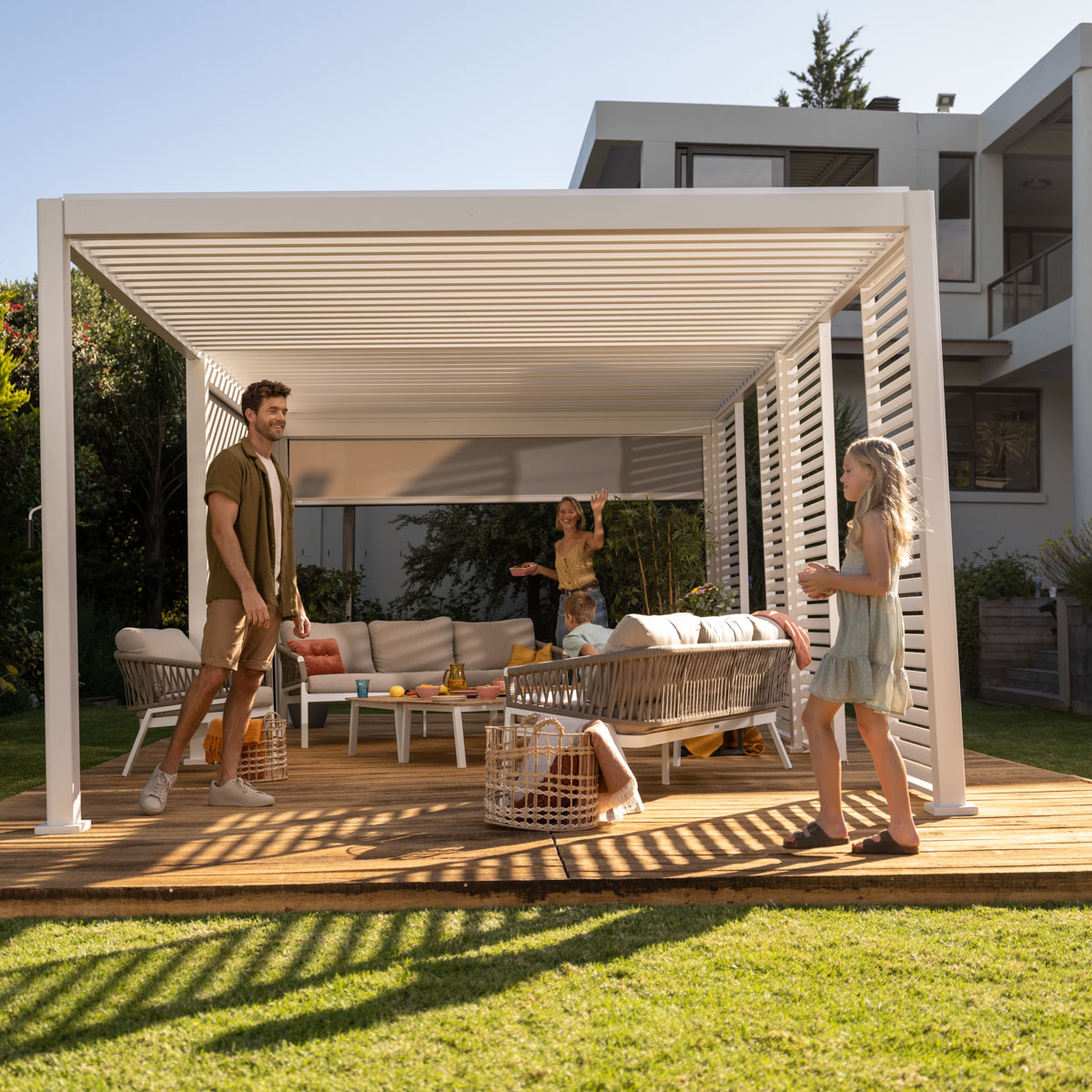 Pérgola ÉVORA branca 3,6x3,6m