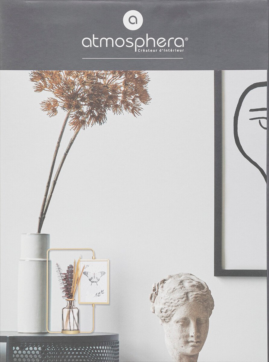 Moldura 10x15cm em metal com jarra com flor artificial