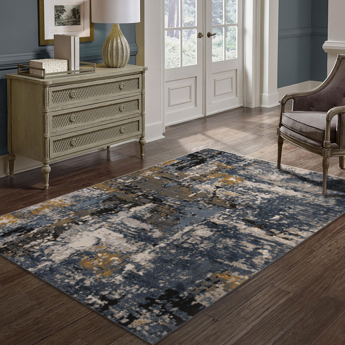 Tapete ZAHA abstract azul 200x285cm