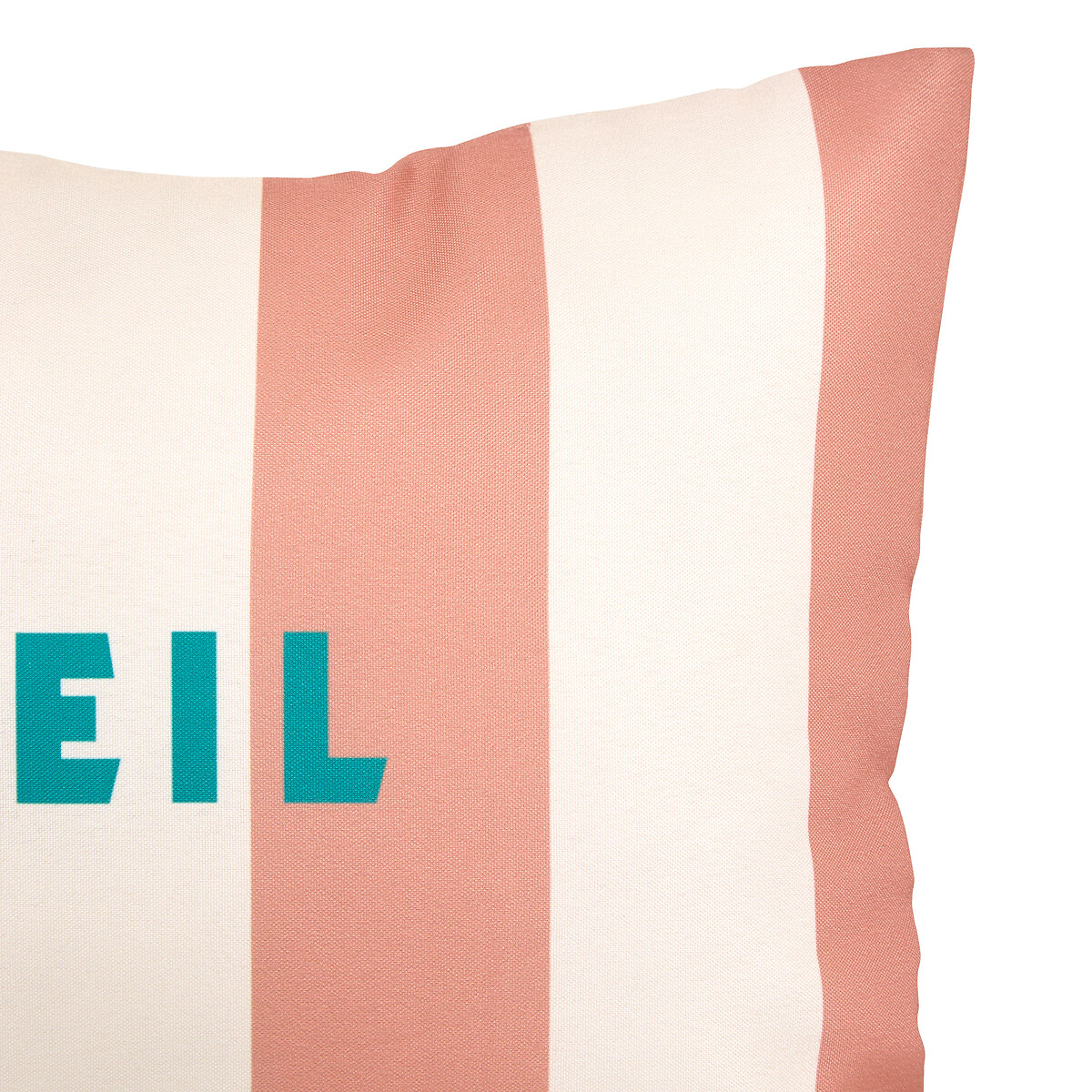 Almofada para exterior POOLSIDE riscas terracota e branco