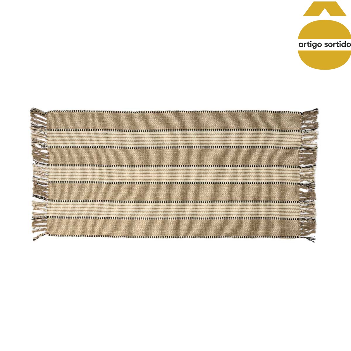 Passadeira FLOW 100% algod&atilde;o reciclado 60x200cm