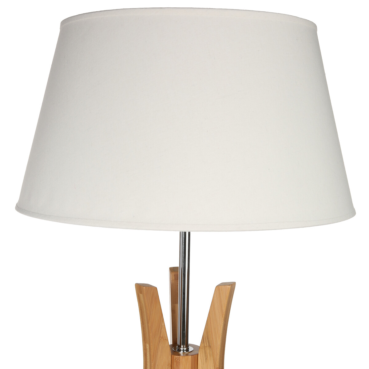 Candeeiro de pé KALO em bambu com abajur bege,  Candeeiro de pé KALO em bambu com abajur bege