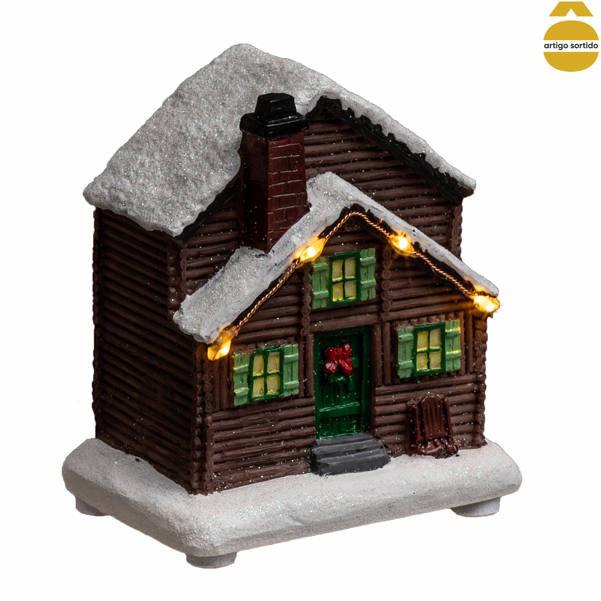 Chalé de natal luminoso