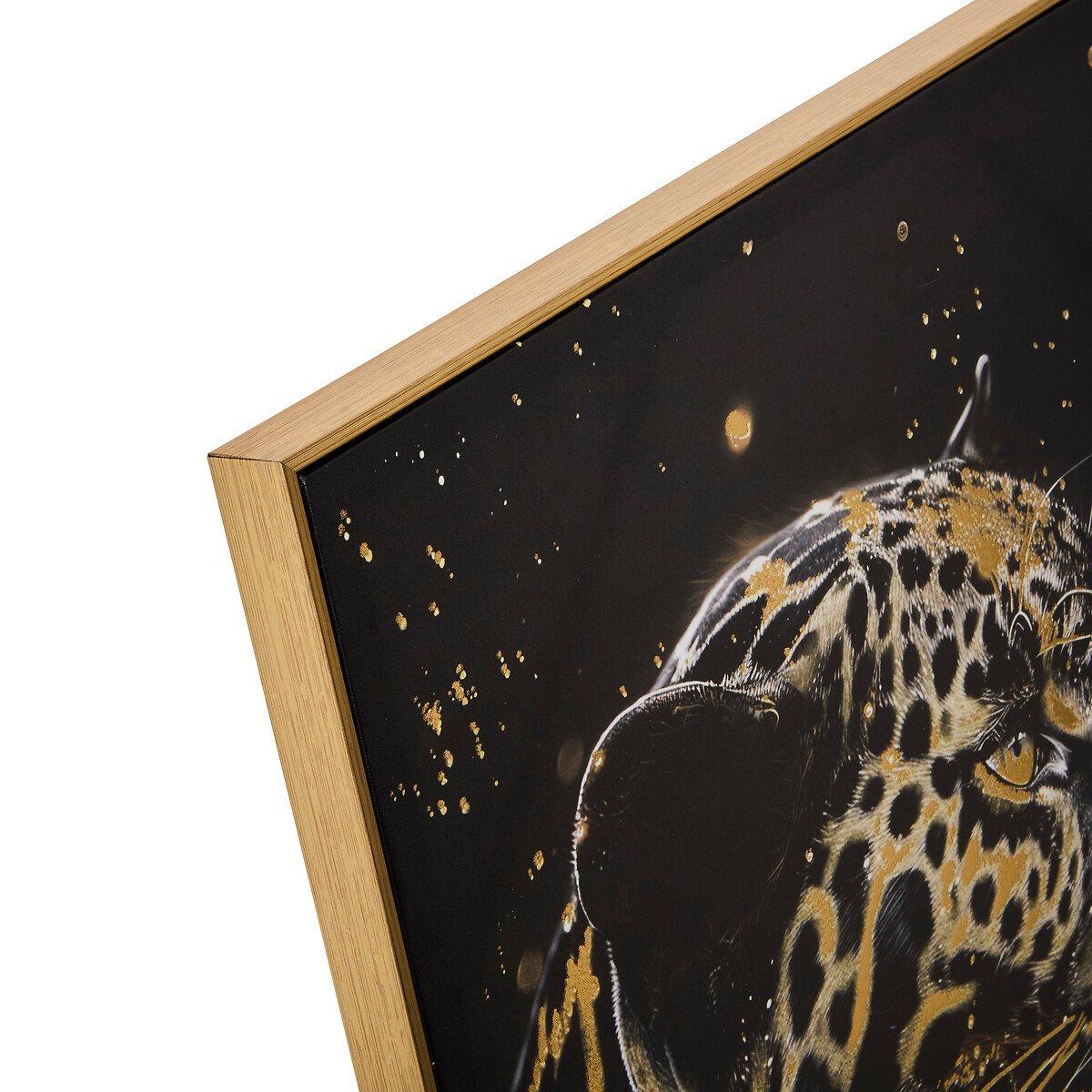 Quadro decorativo leopardo LUPITA preto 78x58cm