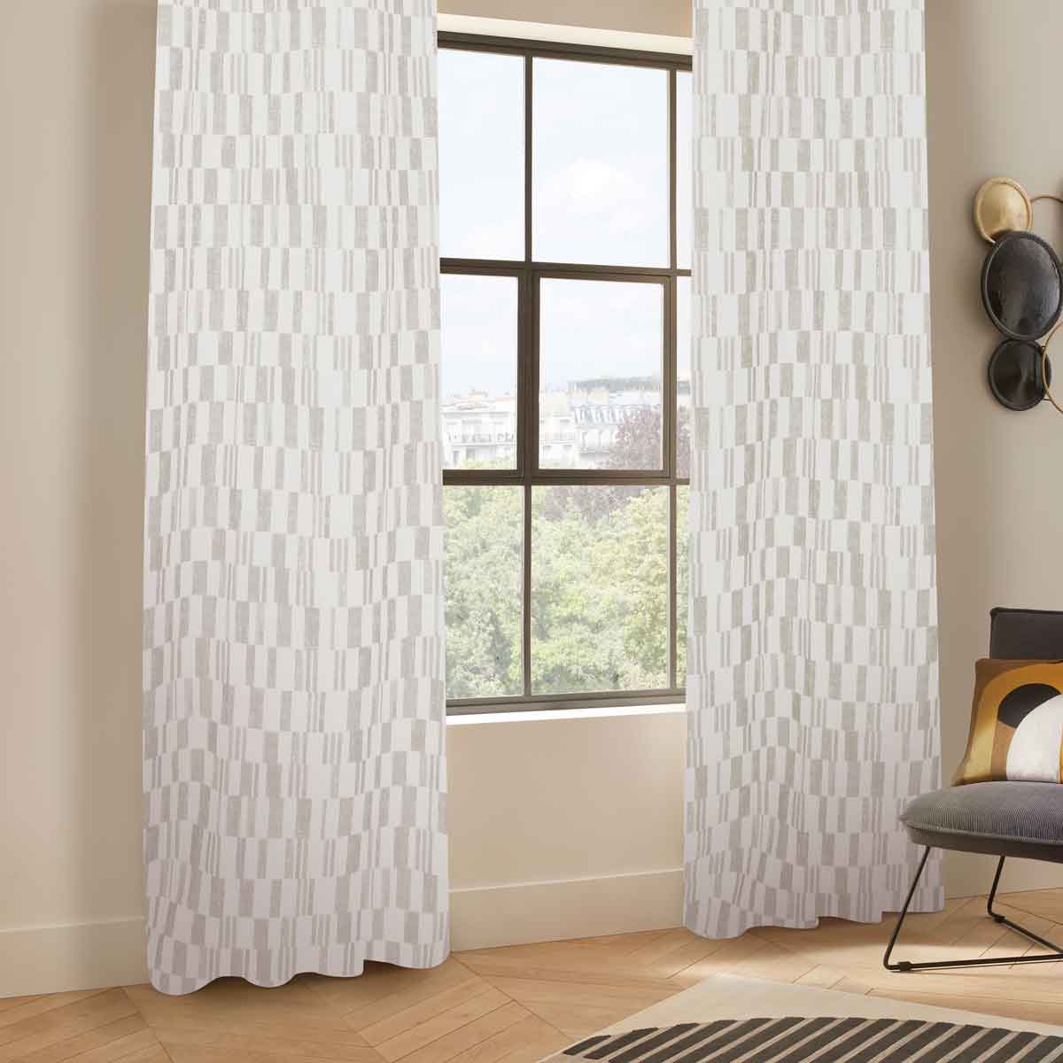 Cortina jacquard LEYNA bege 140x260cm