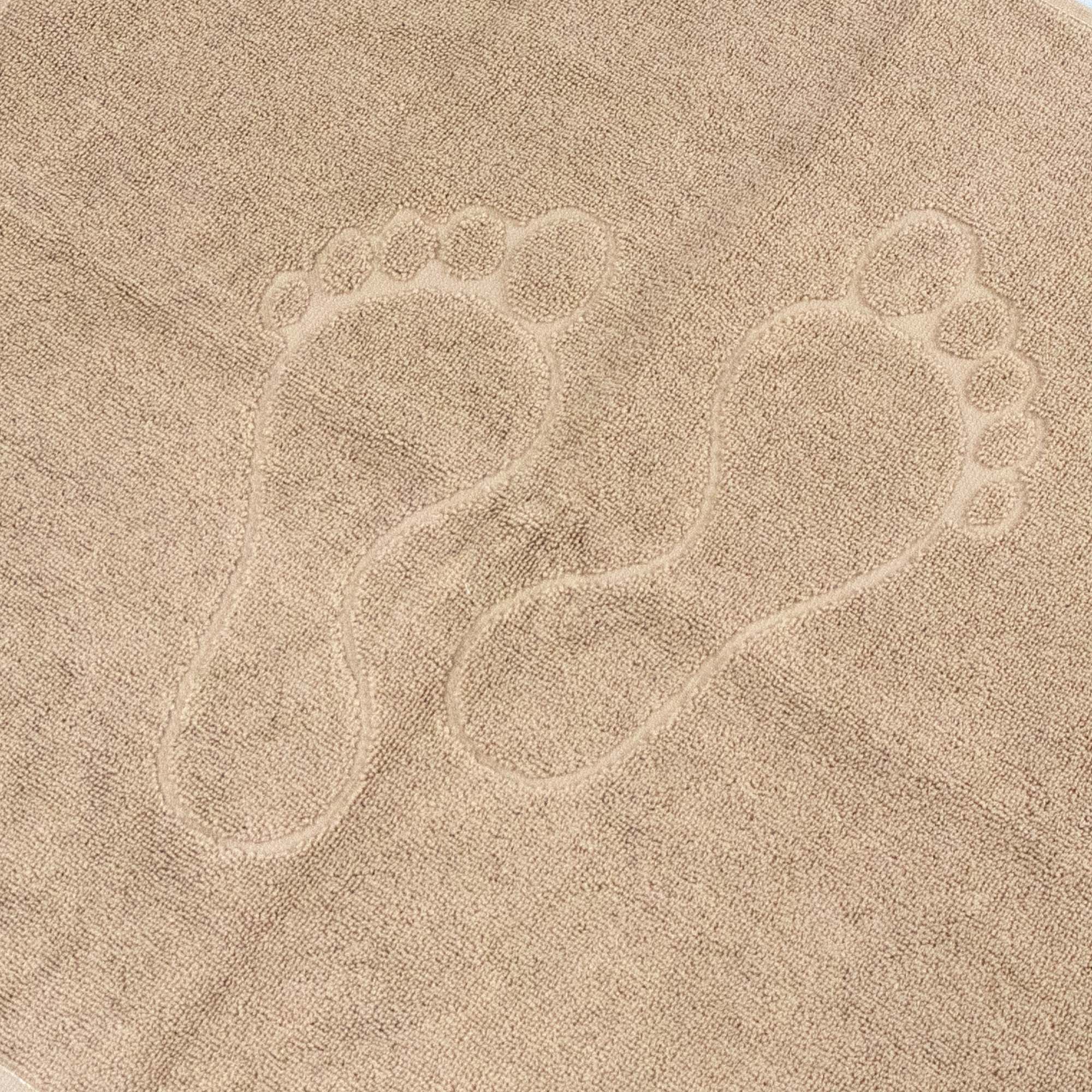 Tapete saída de banho TOOSTY pés bege