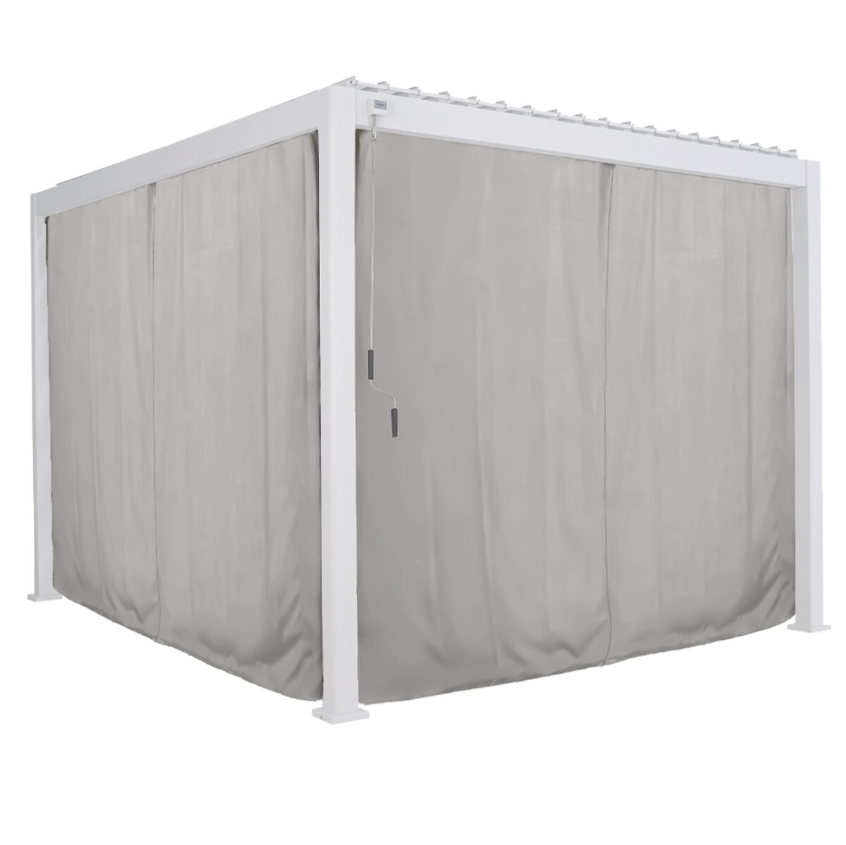 Cortinas e mosquiteiras para pérgola ÉVORA branco 3,6x3,6m,  Cortinas e mosquiteiras para pérgola ÉVORA branco 3,6x3,6m