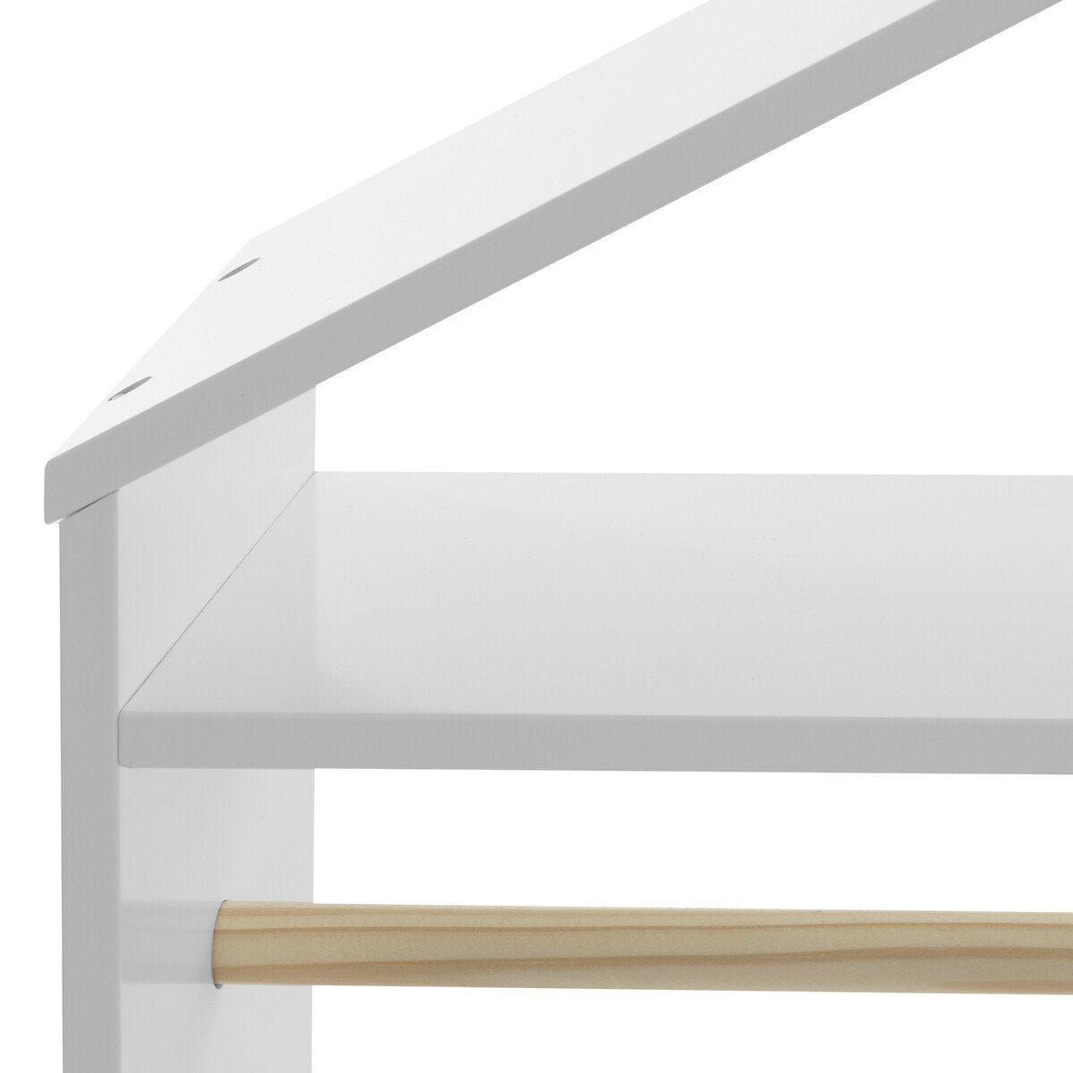 Armário MONTESSORI branco com varão