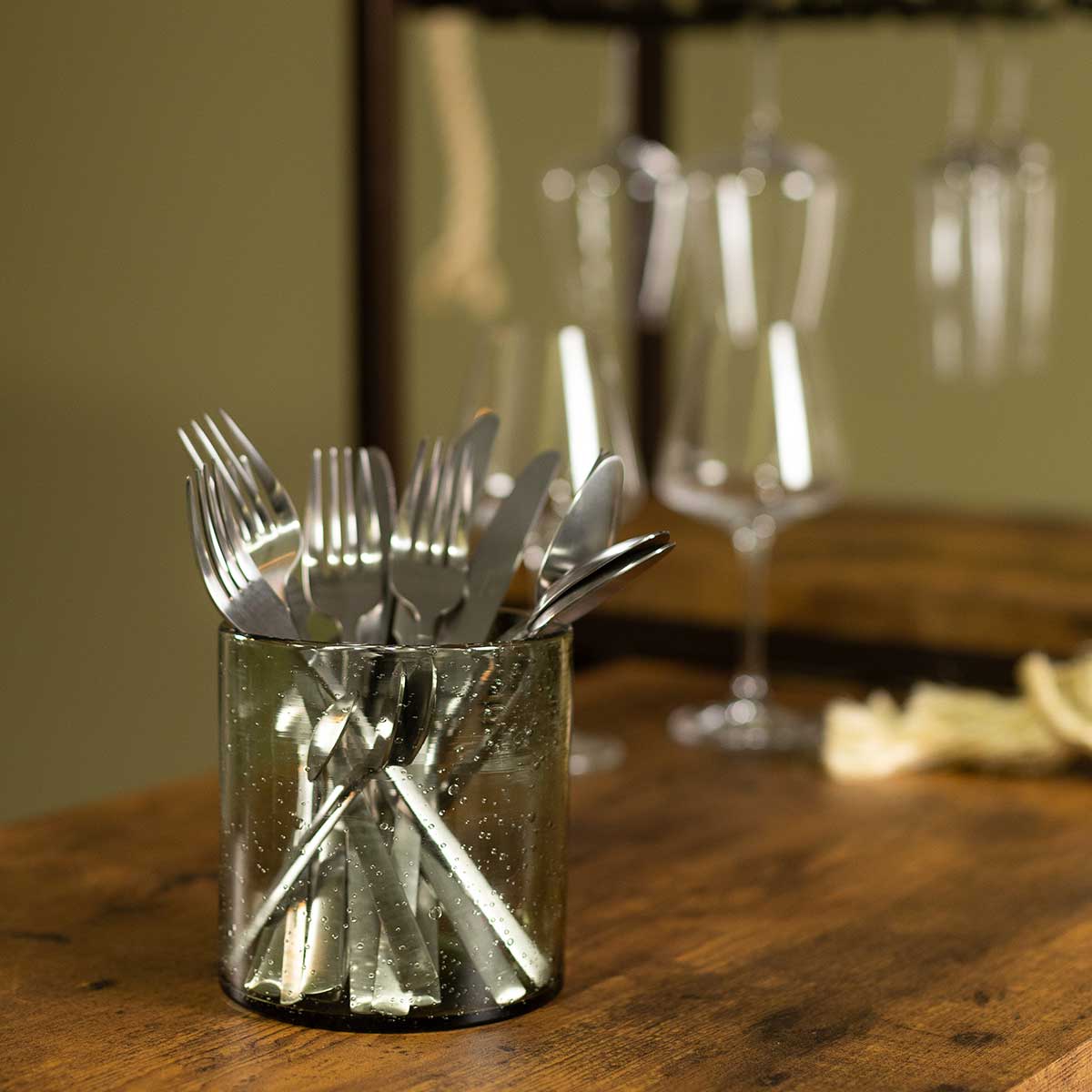 Castiçal de vidro colorido BUBBLY 11,6cm