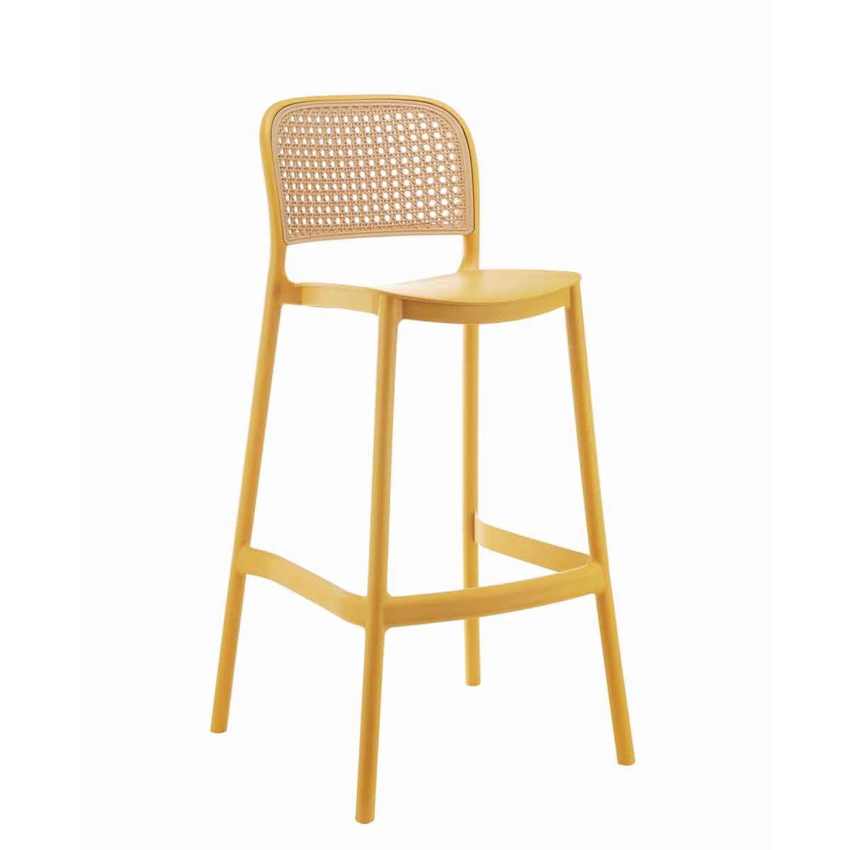Banco de bar WHIGGLE amarelo