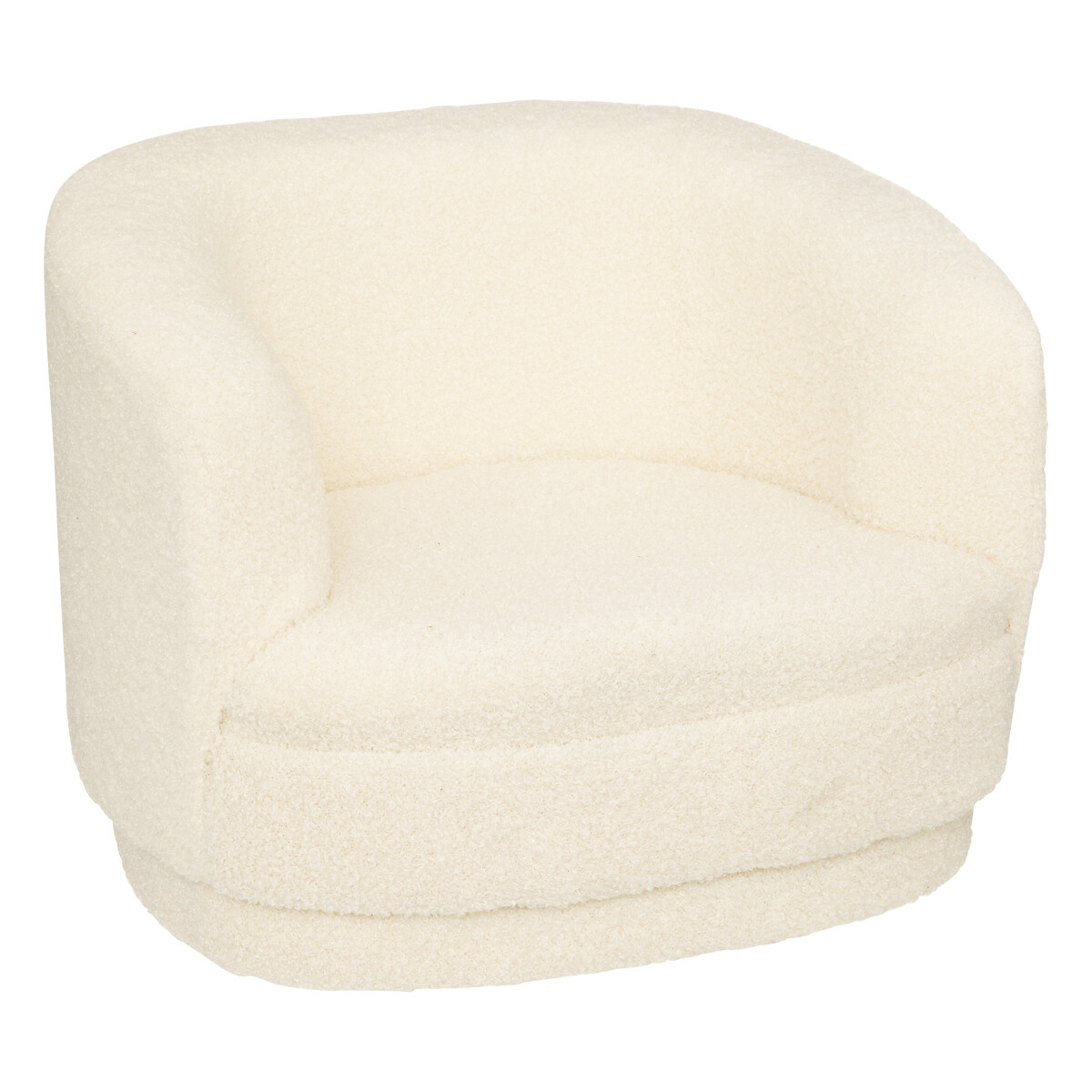 Poltrona SKY pelo boucl&eacute; branco