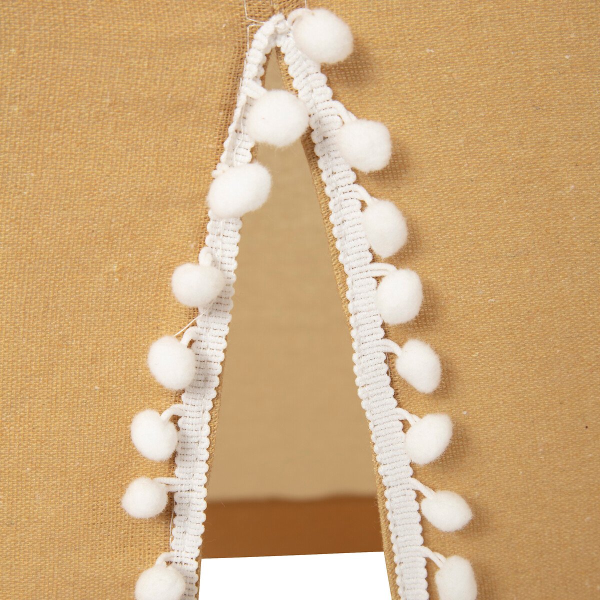 Tenda TIPI ocre com pompons RAINBOW