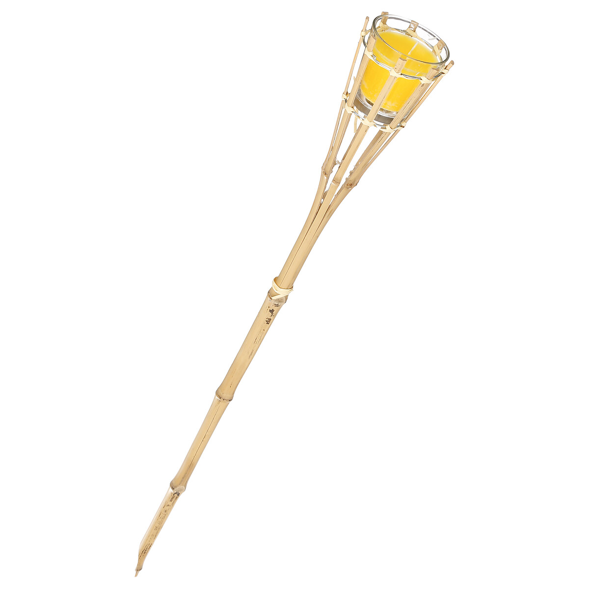 Tocha em bambu com vela citronela 76cm