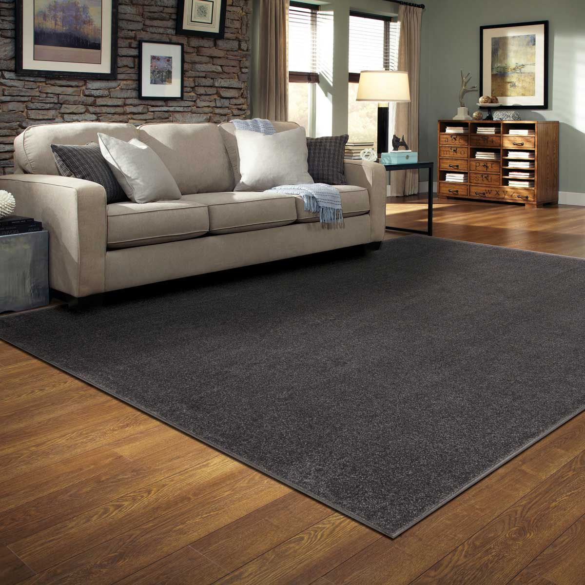 Tapete AMBIENTE cinza antracite 133x190cm