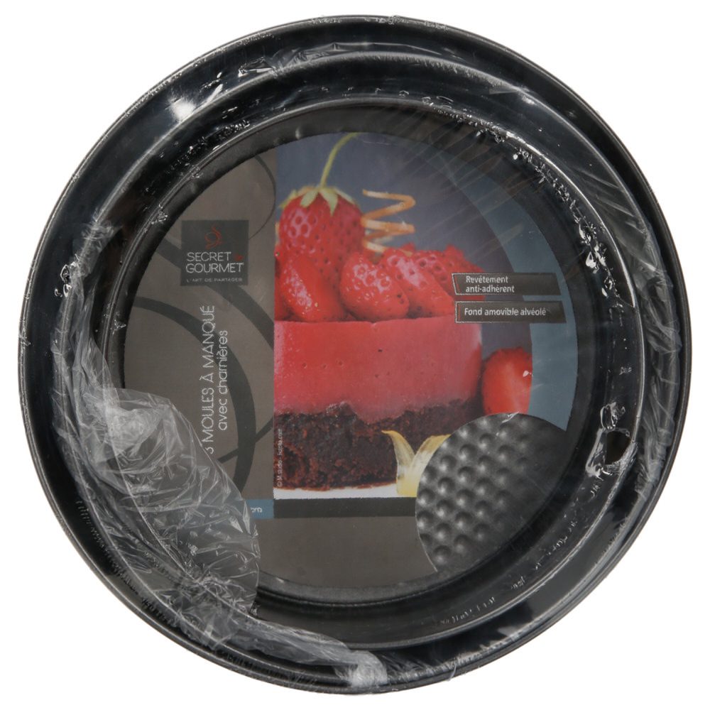 Conjunto  3 formas de bolo antiaderente