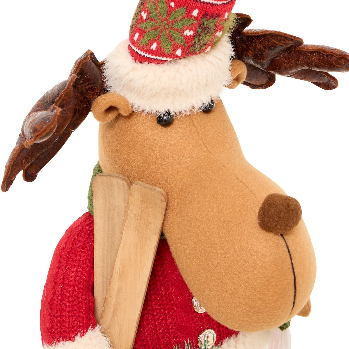 Figura Rena com gorro e esquis 94cm