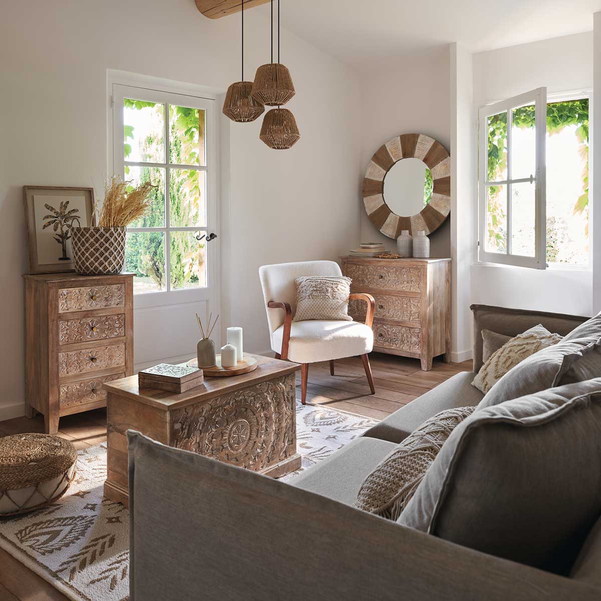 Candeeiro de teto com 3 cordas JILY 20cm