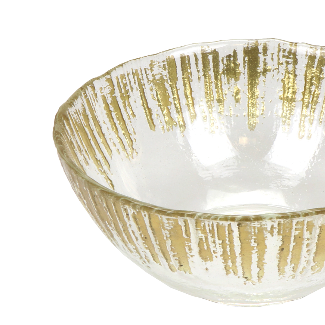 Ta&ccedil;a dourada AURA em vidro