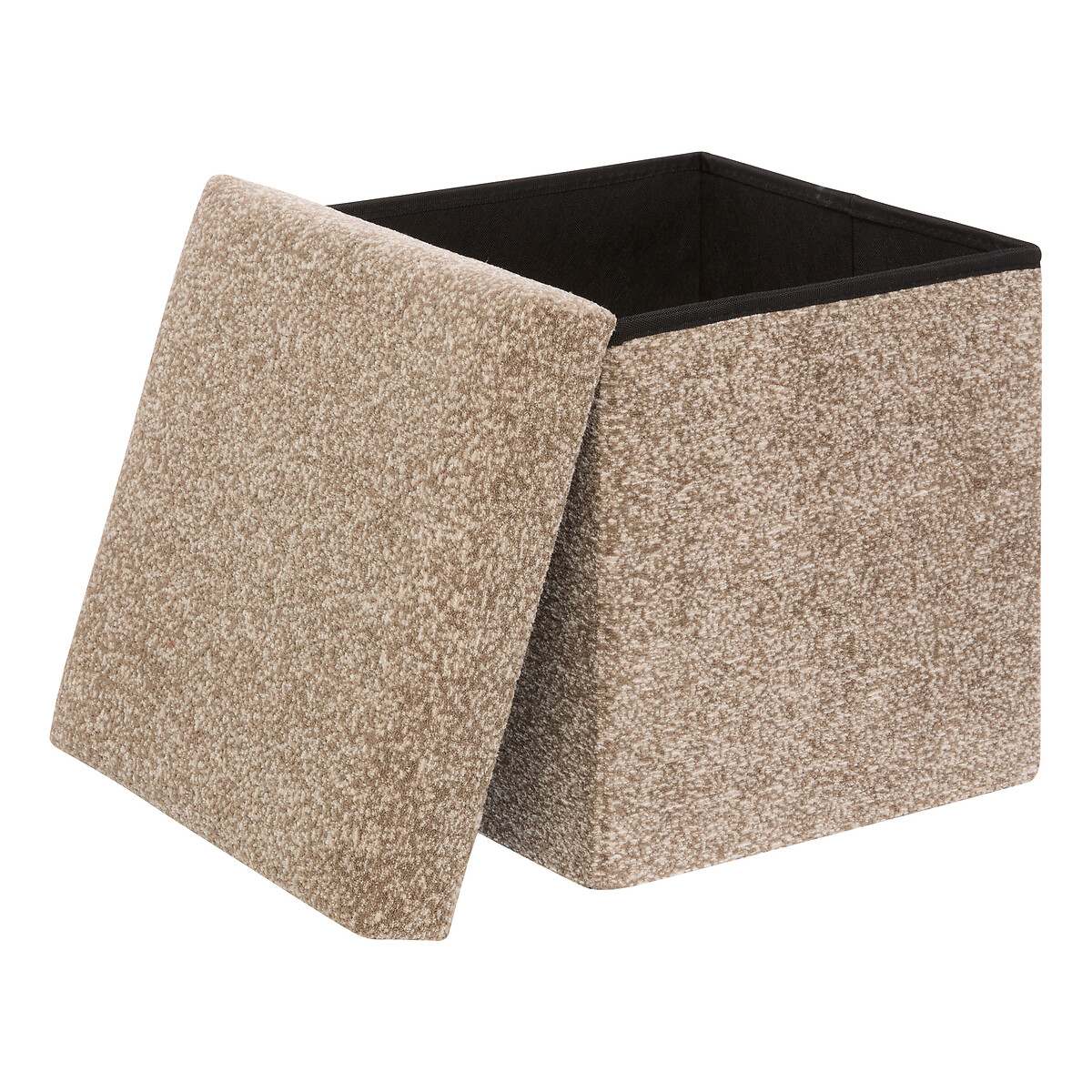 Pufe com arruma&ccedil;&atilde;o OXIA castanho 38x38cm