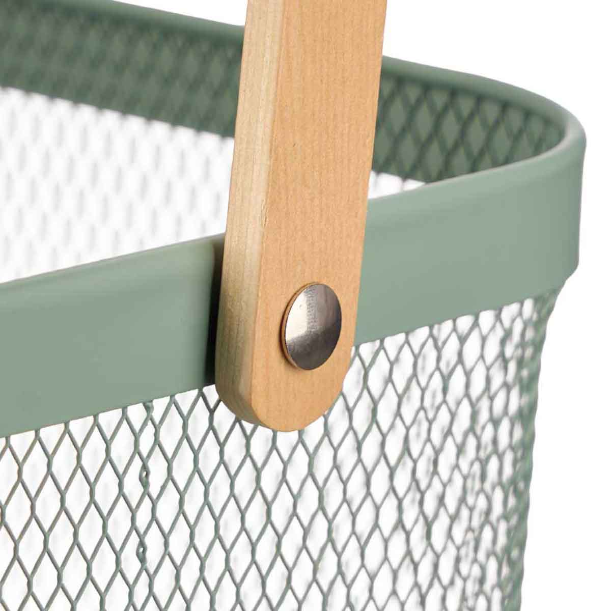 Fruteira verde em metal