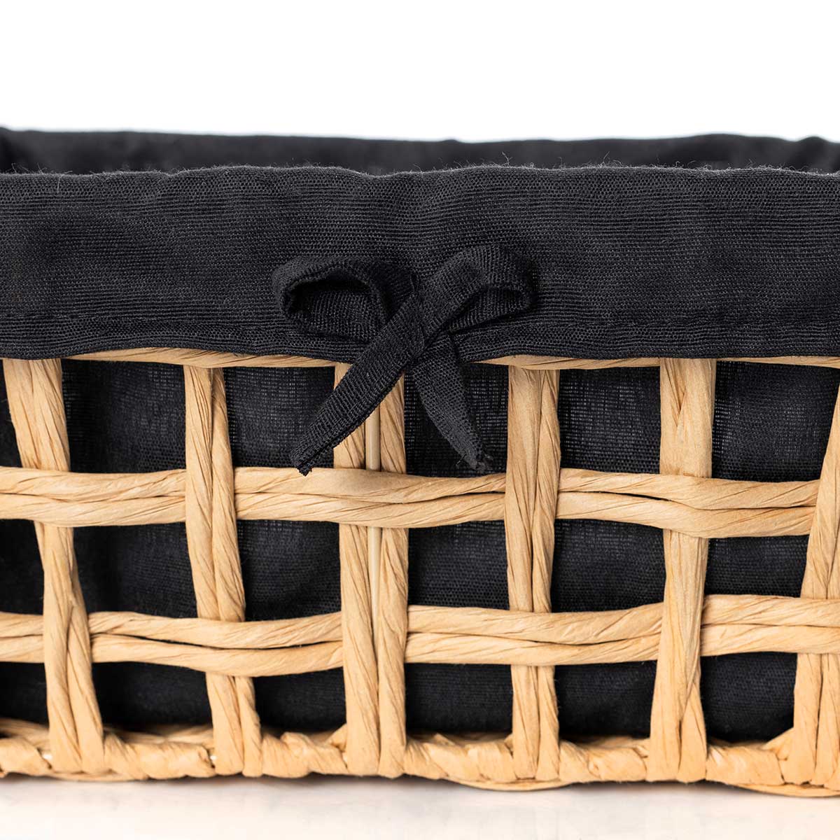 Cesto wc preto e bege 24x32cm