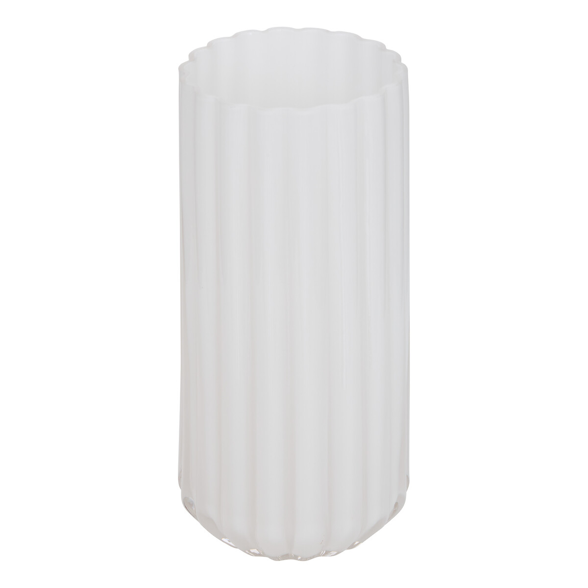 Jarra canelado FLEUR DE ROSA branco 28cm