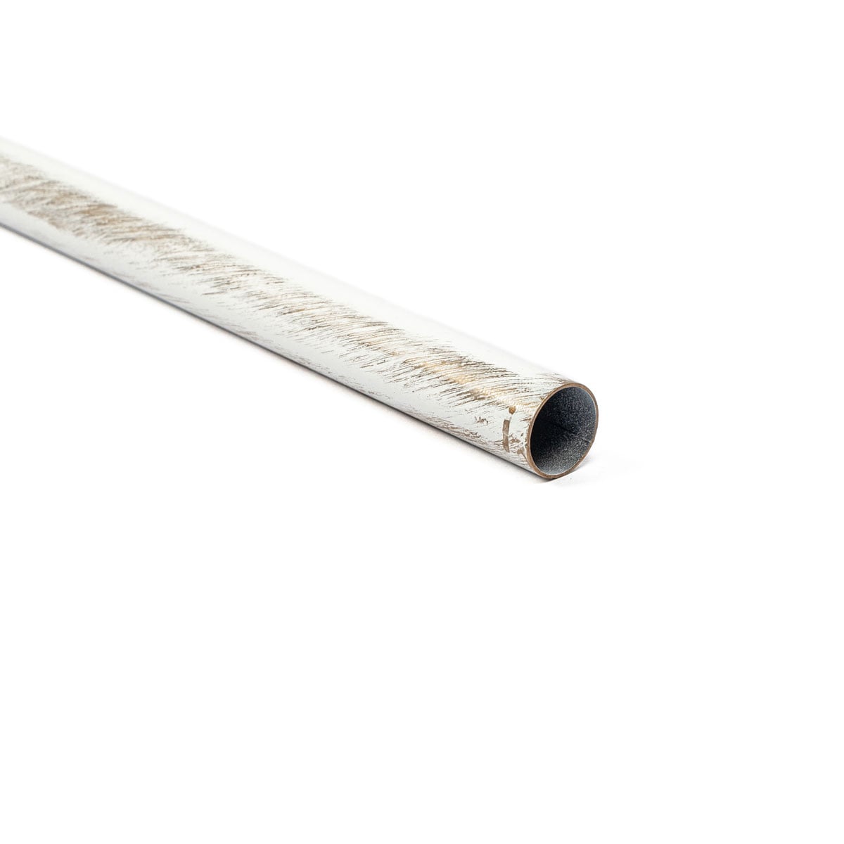 Tubo de ferro forjado branco e dourado 250cm