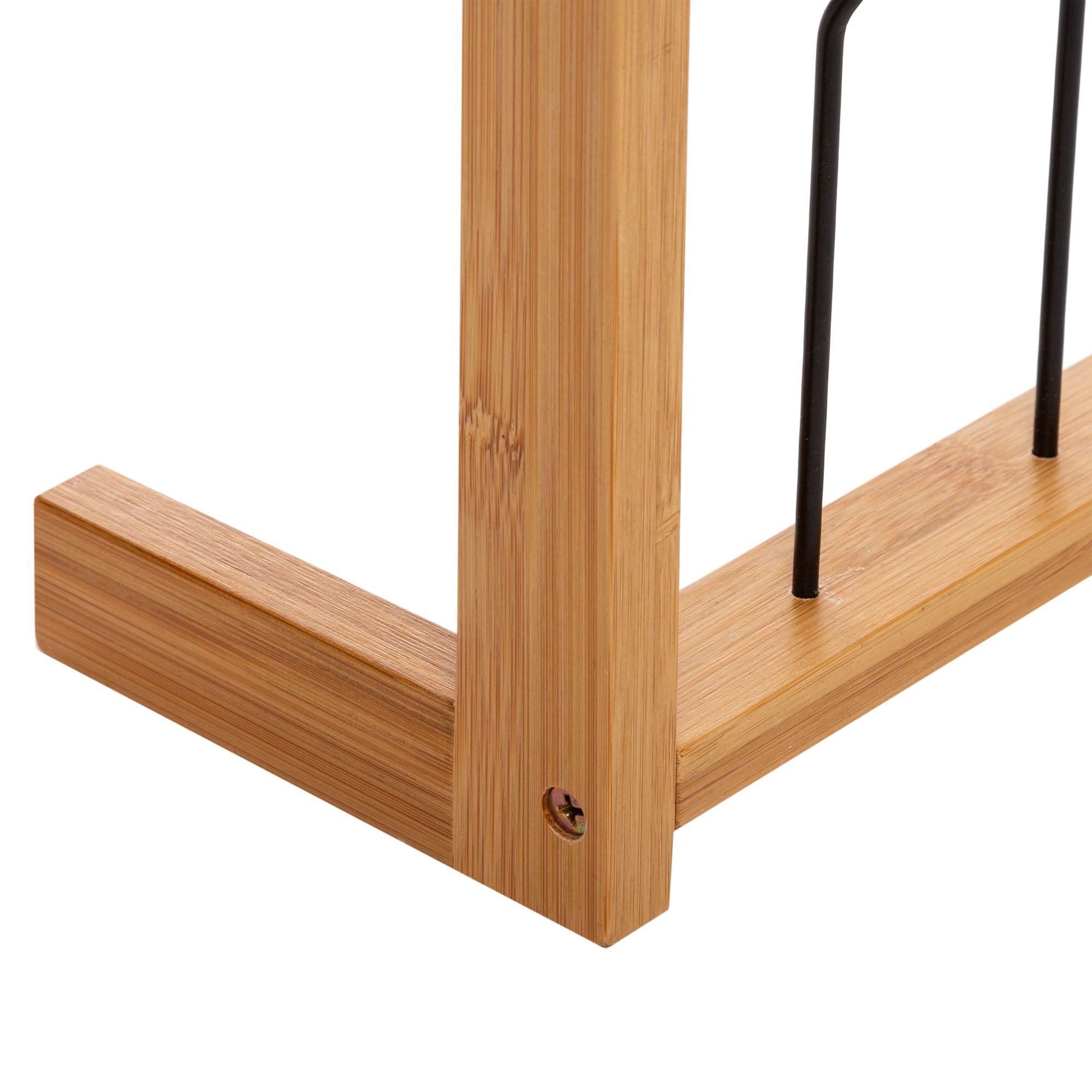 Sapateira para porta em bambu e metal